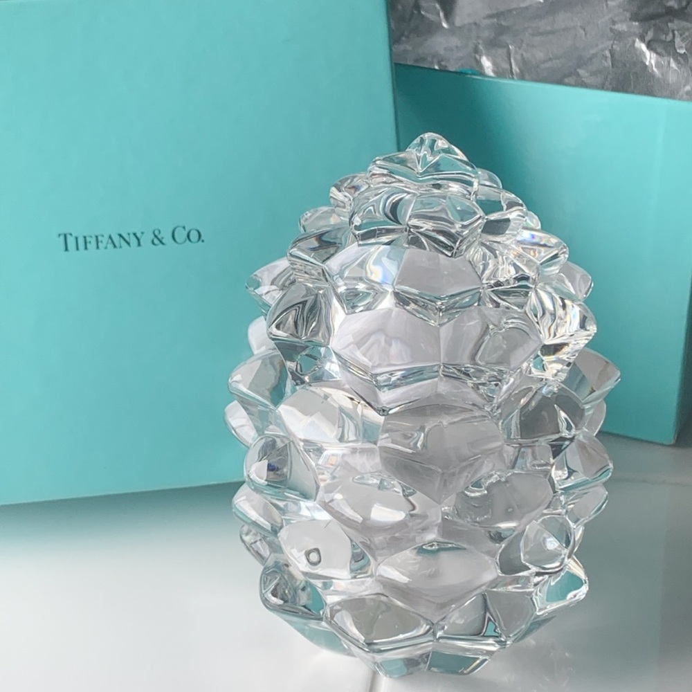 Tiffany&Co box Lead Crystal Pinecone Trinket Box